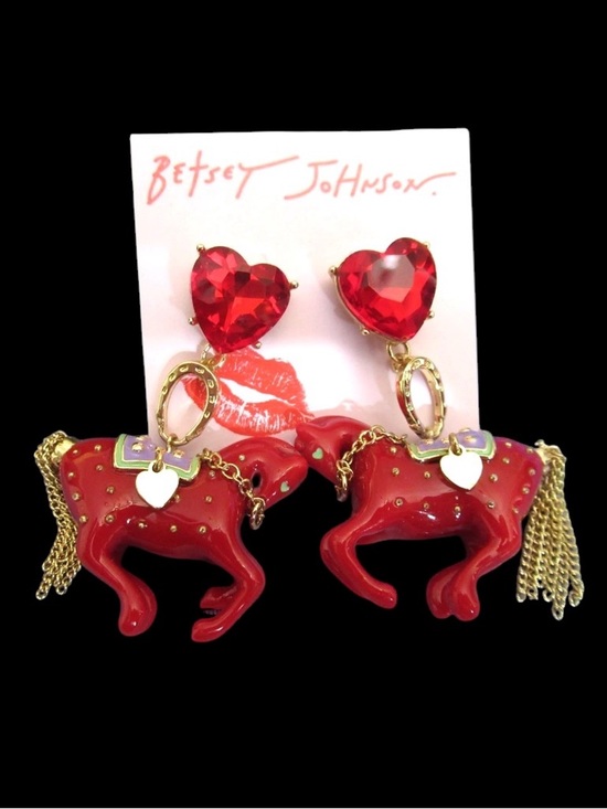 Betsey Johnson Jewelry - BETSEY JOHNSON Chinese Zodiac Bold Year of the Horse Pendant Earrings NEW NWT